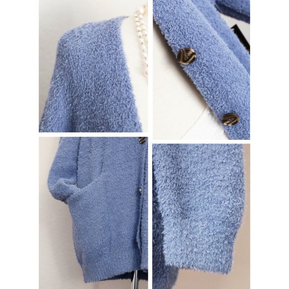 NEW Slate Blue Super Soft Button Front Caradigan - Picture 3 of 8